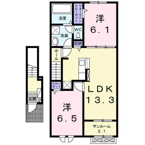 フェリーチェ大町 DKの間取り