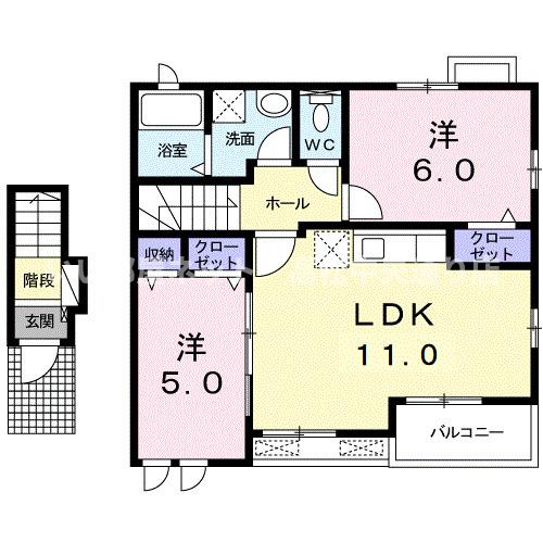 ハーヴェスト袖村　Ｃの間取り