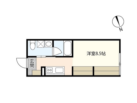 広島市東区尾長東のアパートの間取り