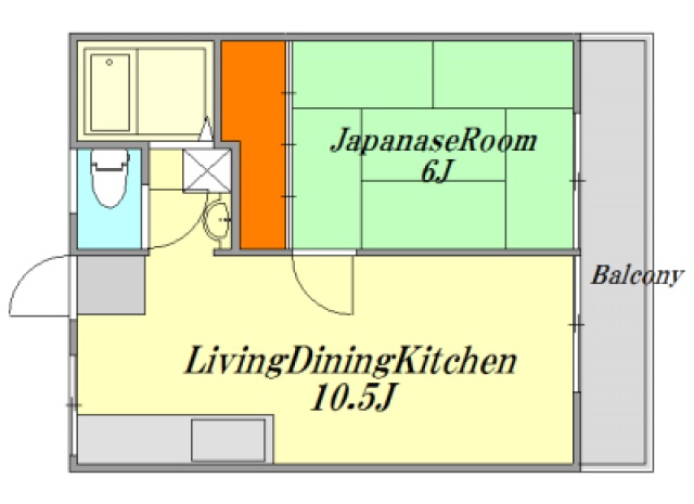 廿日市市塩屋のアパートの間取り