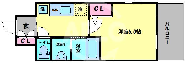 エステムコート大阪WESTIIの間取り