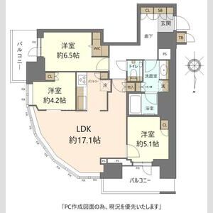 札幌市北区北八条西のマンションの間取り