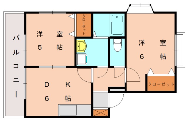 ルートピア古賀Dの間取り