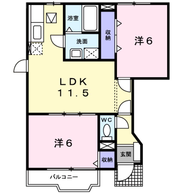 グリーンヒルII番館の間取り