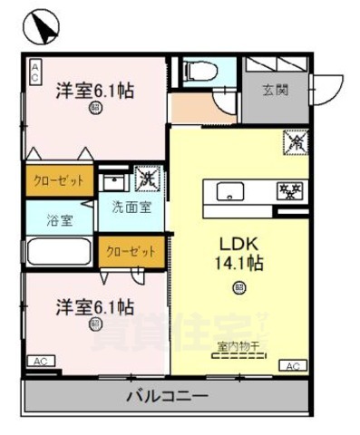 守山市勝部のアパートの間取り