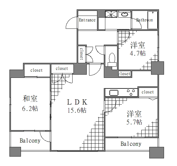 台東区松が谷のマンションの間取り