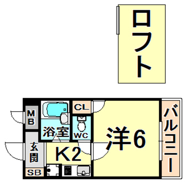 伊丹市伊丹のマンションの間取り