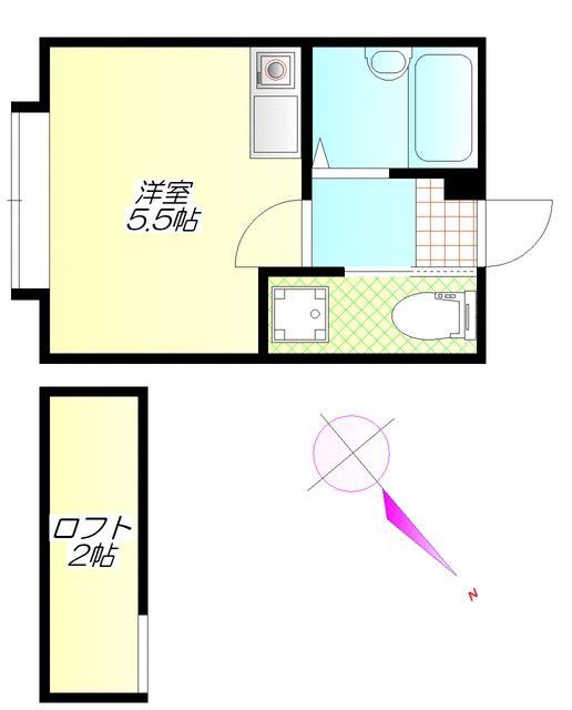 目黒区南のアパートの間取り