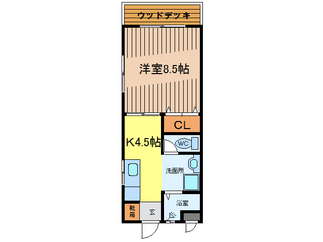 うるま市字昆布のマンションの間取り