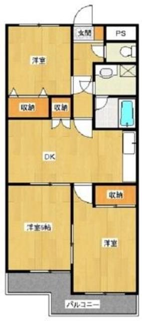 鶴ヶ島市大字上広谷のマンションの間取り