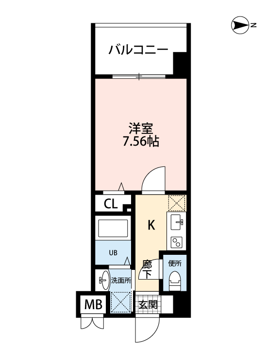 福岡市東区千早のマンションの間取り