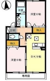 倉敷市玉島八島のアパートの間取り