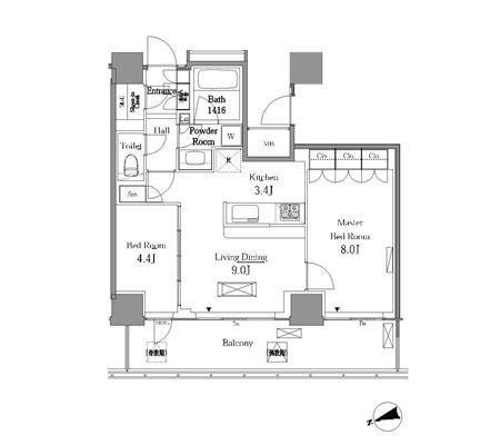 品川区西五反田のマンションの間取り
