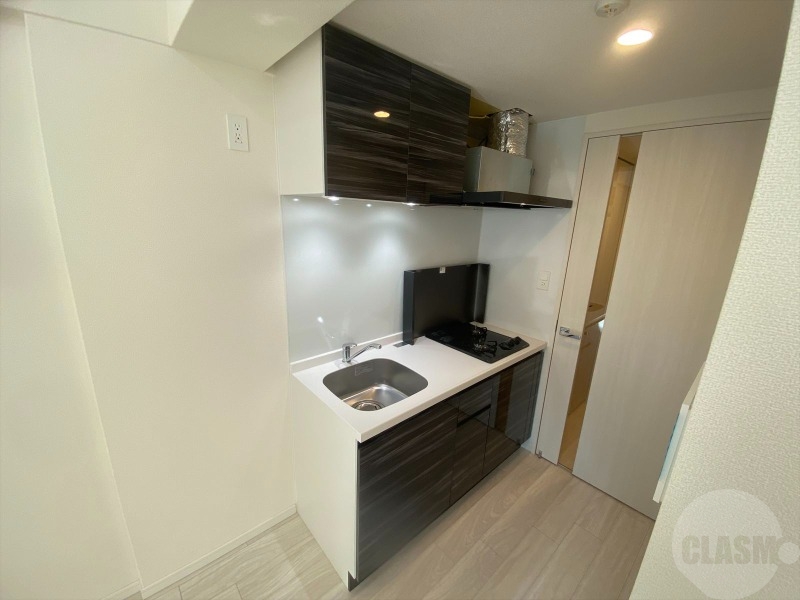 キッチン　２口ガスコンロのシステムキッチン