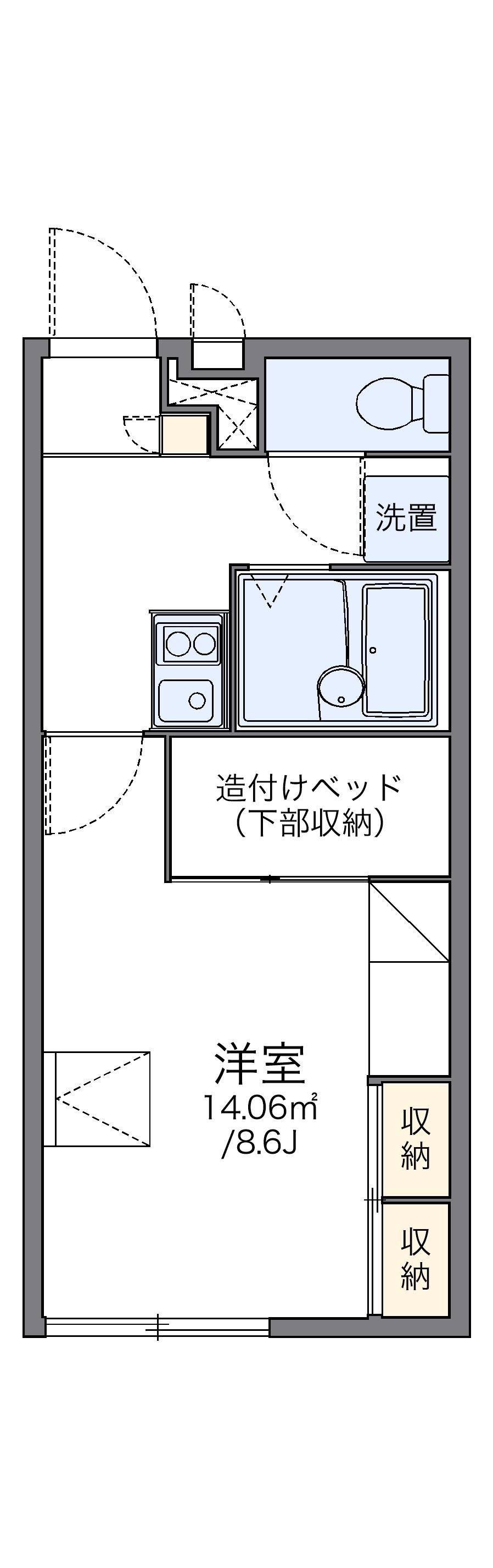 レオパレス御堀の間取り写真