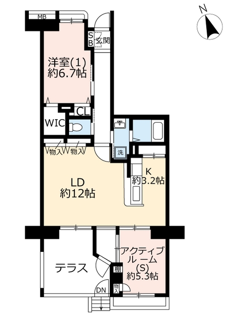 UR十日市場ヒルタウンコンフォール十日市場十四番街の間取り写真