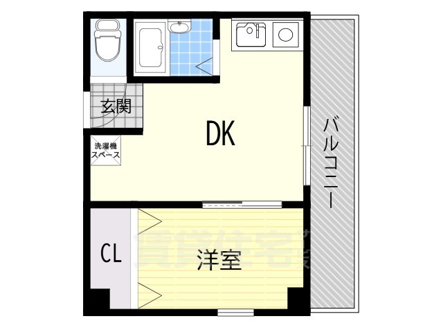 大阪モノレール彩都線 公園東口駅 徒歩13分 3階建 築34年の間取り写真