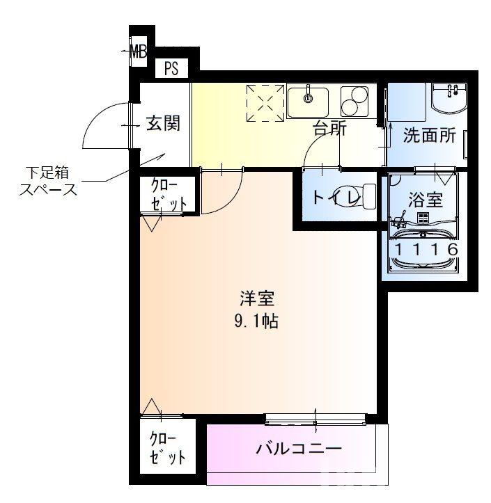 フジパレス千里丘東の間取り写真
