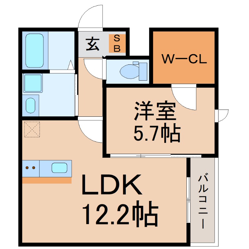 阪神本線 杭瀬駅 徒歩8分 3階建 築2年の間取り写真