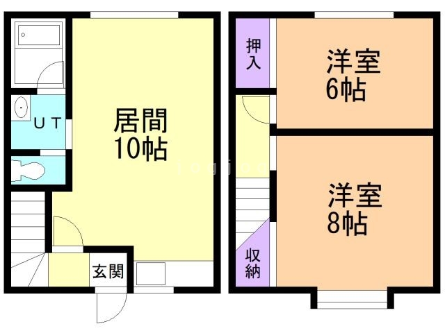 深堀町メゾネットの間取り