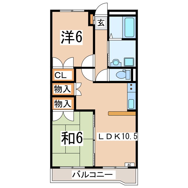 郡山市字名倉のマンションの間取り