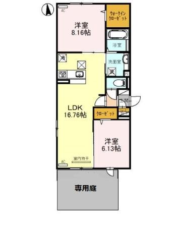 ＪＲ大阪環状線 寺田町駅 徒歩18分 2階建 築4年の間取り写真