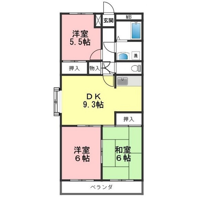 関市鋳物師屋のアパートの間取り