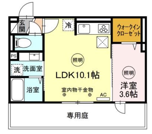 久留米市大善寺大橋のアパートの間取り