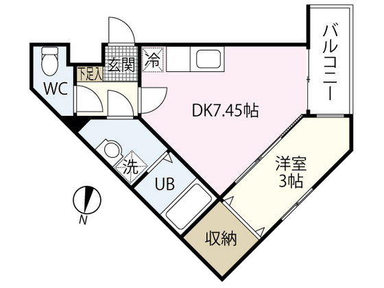 広島市西区庚午北のアパートの間取り