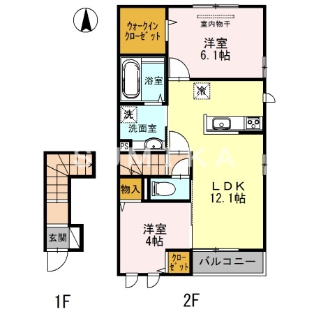 メナージュ　Ａ棟の間取り