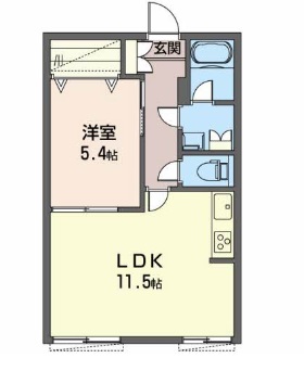 神戸市垂水区塩屋町のアパートの間取り