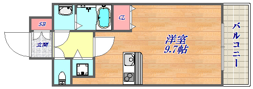 カシータ神戸元町JPの間取り