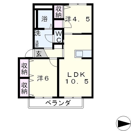 シャーメゾンNODAMA　A棟の間取り