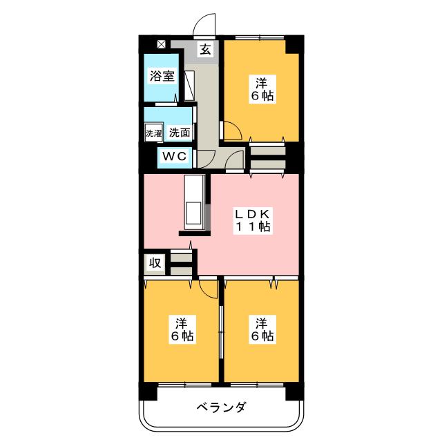 マンションピースフルの間取り