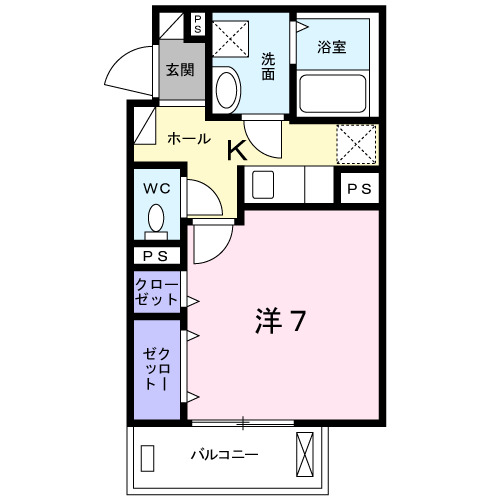 名古屋市緑区大高町のアパートの間取り