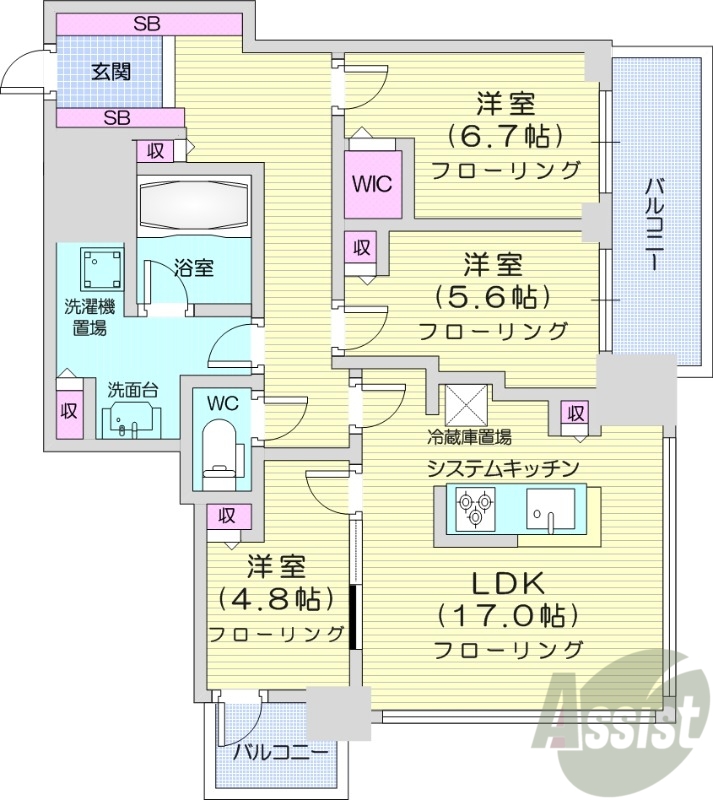 ONE札幌ステーションタワーの間取り