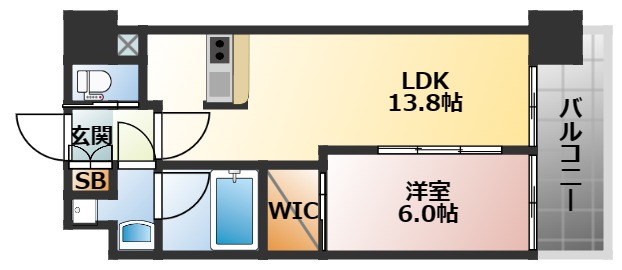 【グランカーサ難波元町の間取り】