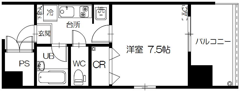 フラットリア仙台駅東の間取り