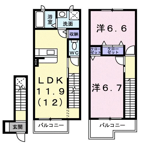 マメゾンミツヤの間取り