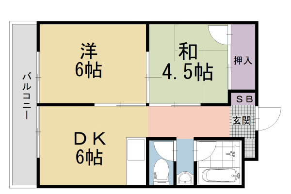 【桃山グランドハイツの間取り】