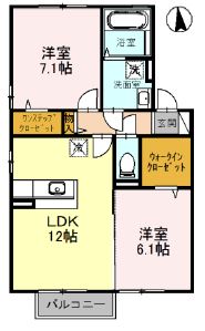 【ムーンリットI　A棟の間取り】