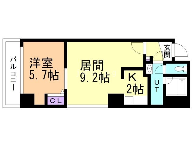 札幌市中央区北四条東のマンションの間取り