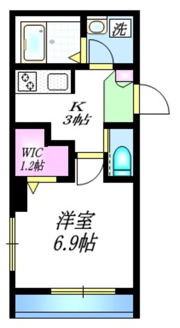 北区滝野川のマンションの間取り