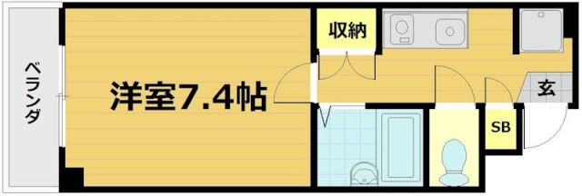 京都市伏見区深草西浦町８丁目のマンションの間取り