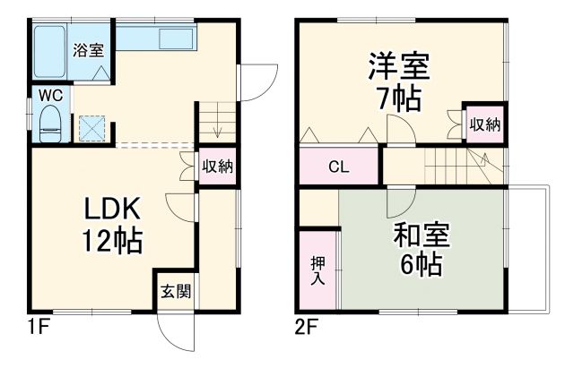 冨士アーケード貸家の間取り