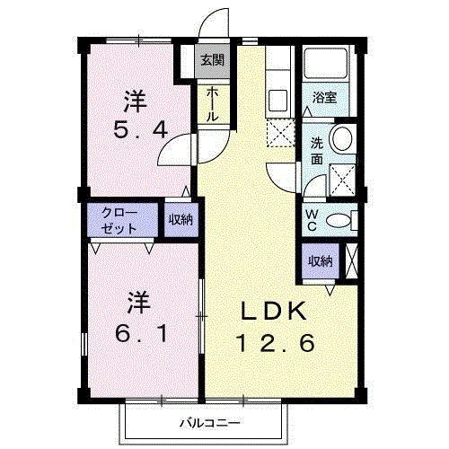 アジュールＣの間取り