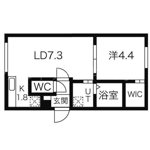 札幌市豊平区美園六条のマンションの間取り