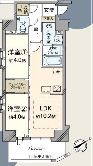 国分寺市本町のマンションの間取り