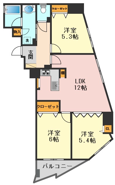 キャッスルマンション小岩の間取り