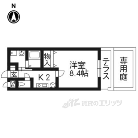 【京都市左京区吉田泉殿町のマンションの間取り】